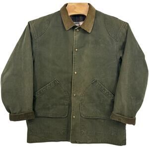 Vintage 90s Men's Green Walls Mountain Canvas Blanket Lined Chore Barn Jacket XL